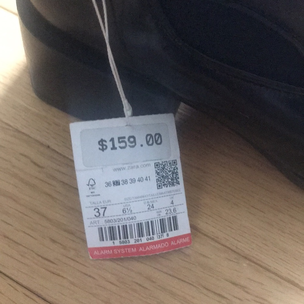 New Zara Boots with block heel